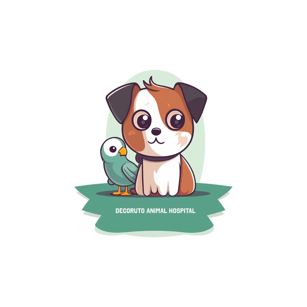 犬のキャラクターのロゴ