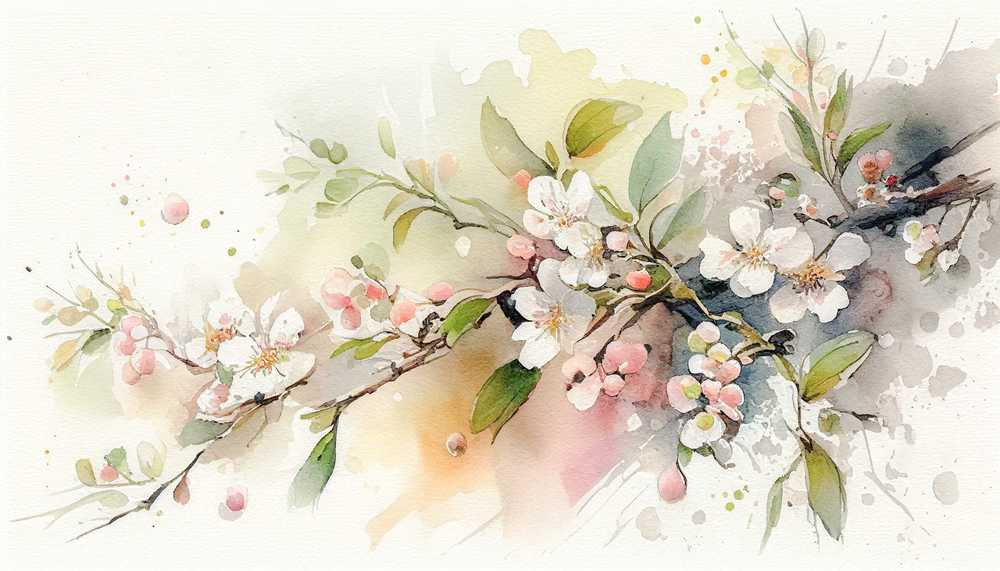 桜の水彩画