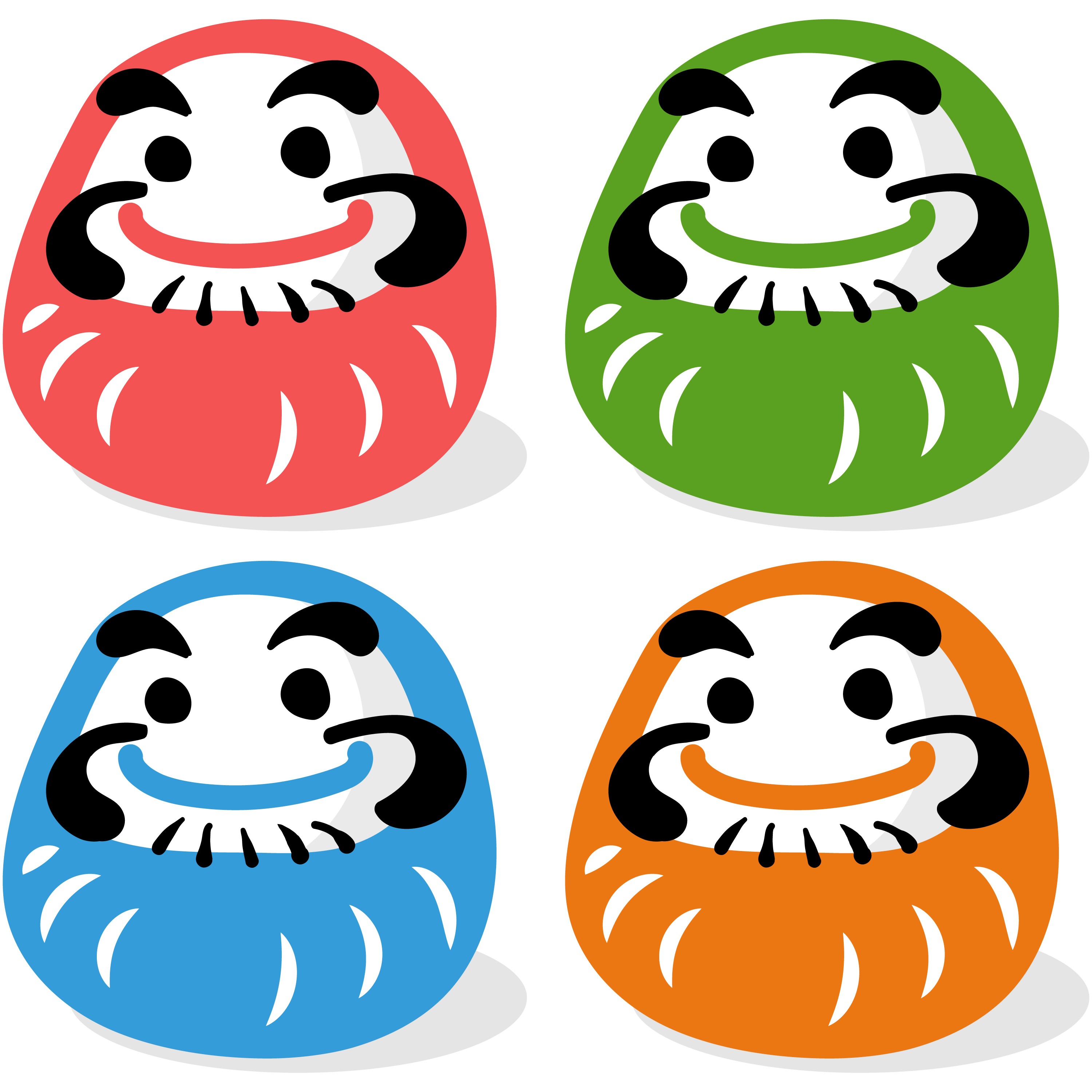 かわいいダルマのベクターイラスト