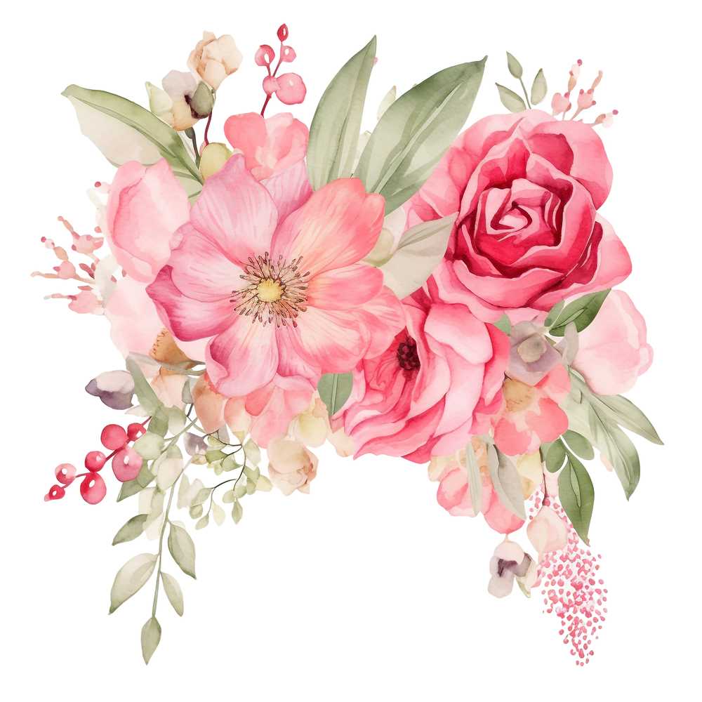 ピンク色のお花の装飾