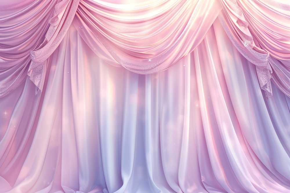 背景用のパステルカラーのカーテン