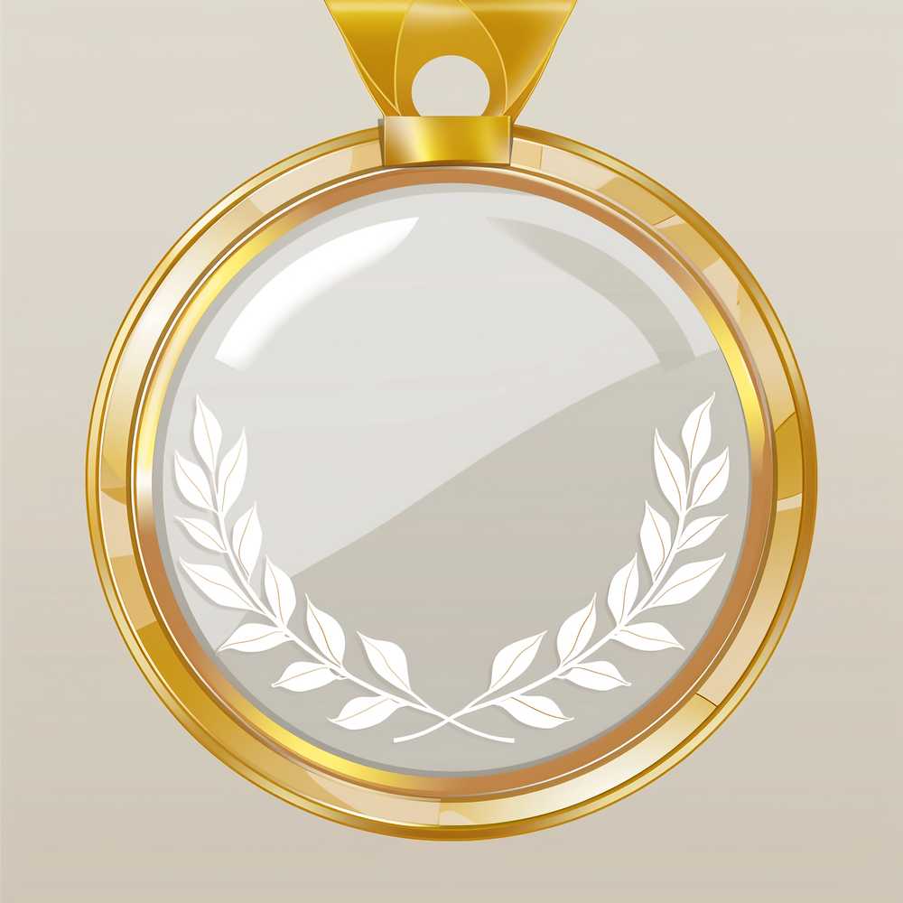 ガラス（透明）のメダル