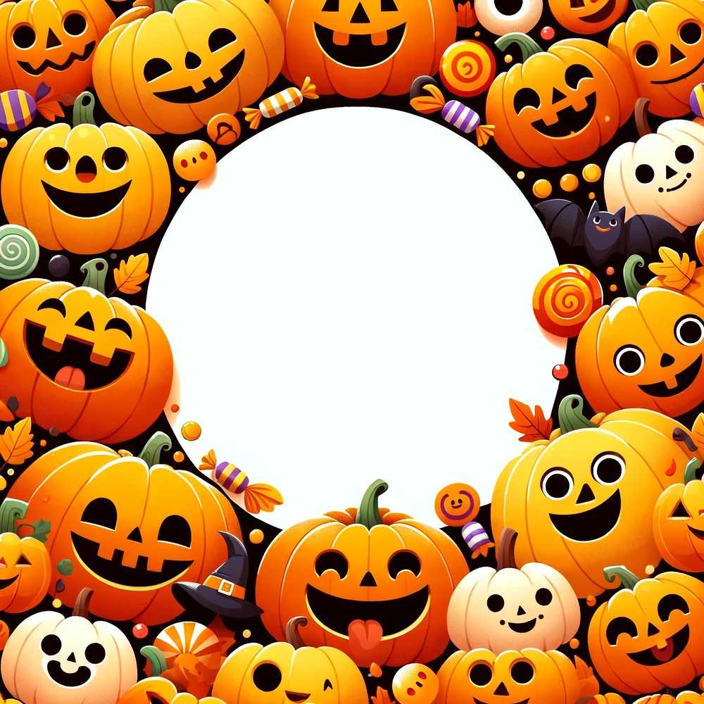ハロウィン用のかわいいかぼちゃのフレーム